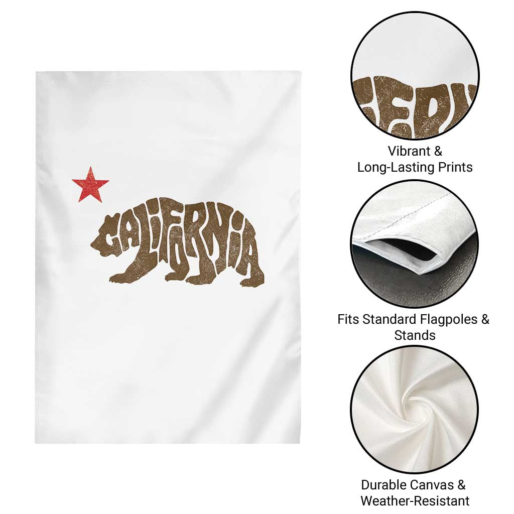 California The Golden State Bear Flag San Francisco Garden Flag