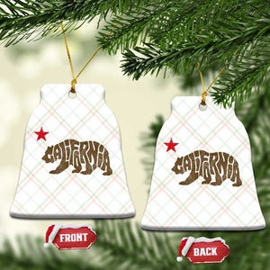 California The Golden State Bear Flag San Francisco Ceramic Ornament