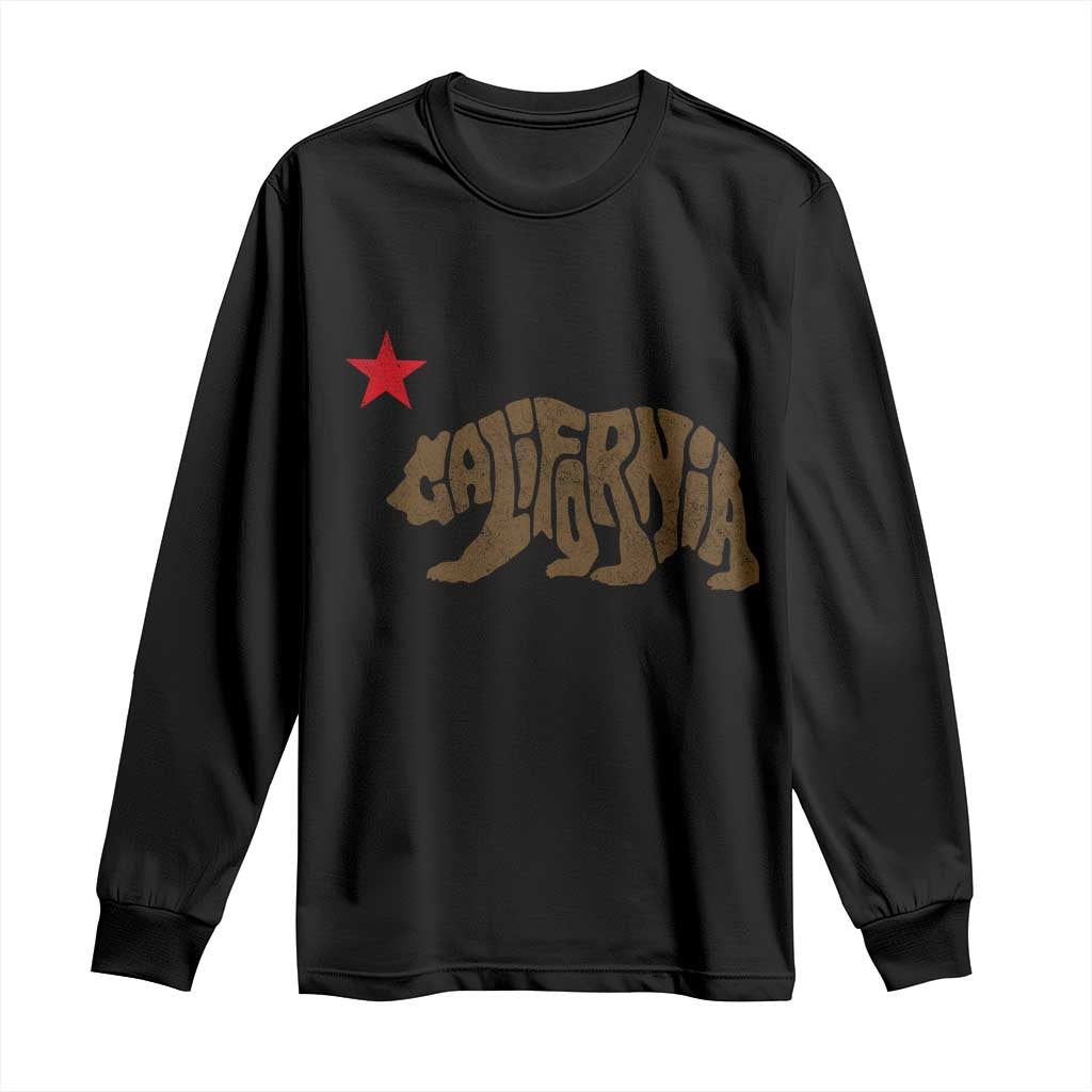 California The Golden State Bear Flag San Francisco Long Sleeve Shirt