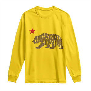 California The Golden State Bear Flag San Francisco Long Sleeve Shirt