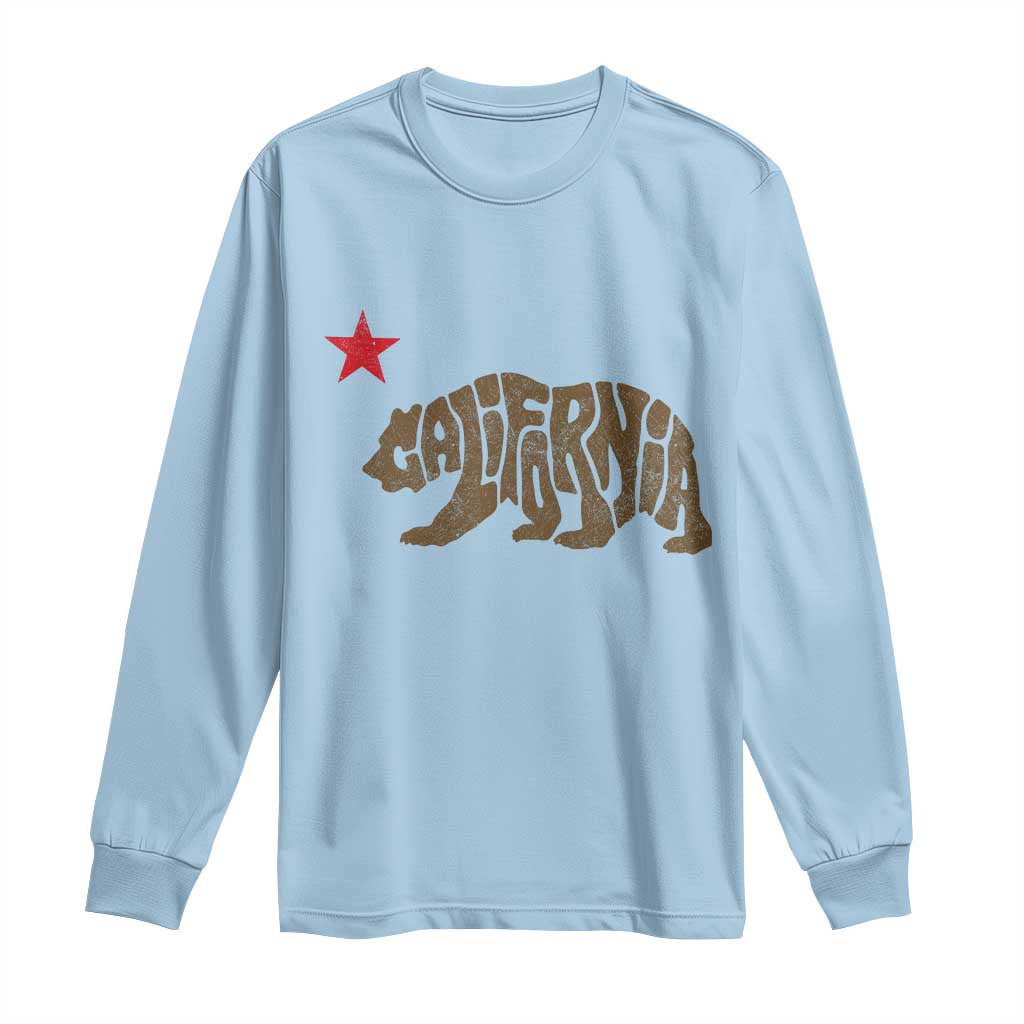 California The Golden State Bear Flag San Francisco Long Sleeve Shirt