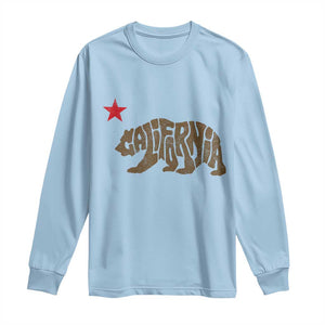 California The Golden State Bear Flag San Francisco Long Sleeve Shirt