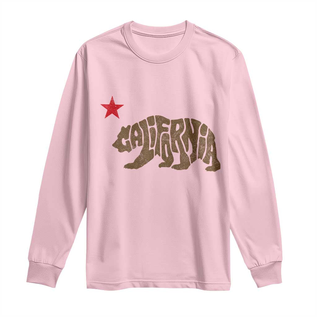 California The Golden State Bear Flag San Francisco Long Sleeve Shirt