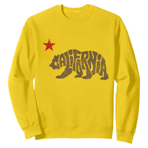 California The Golden State Bear Flag San Francisco Sweatshirt