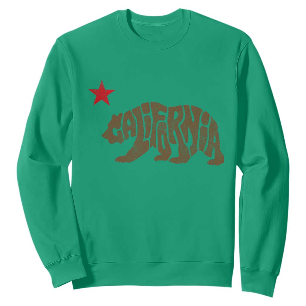 California The Golden State Bear Flag San Francisco Sweatshirt