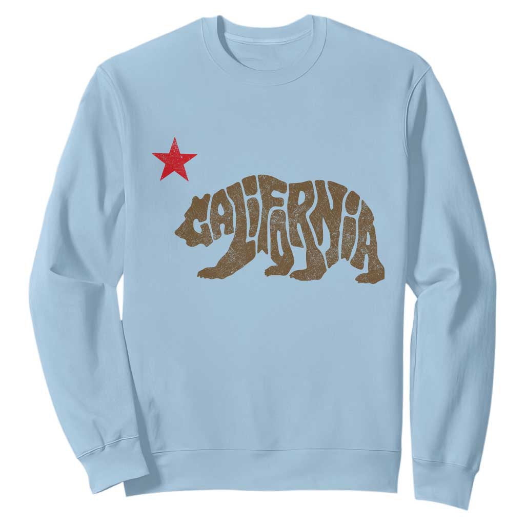 California The Golden State Bear Flag San Francisco Sweatshirt