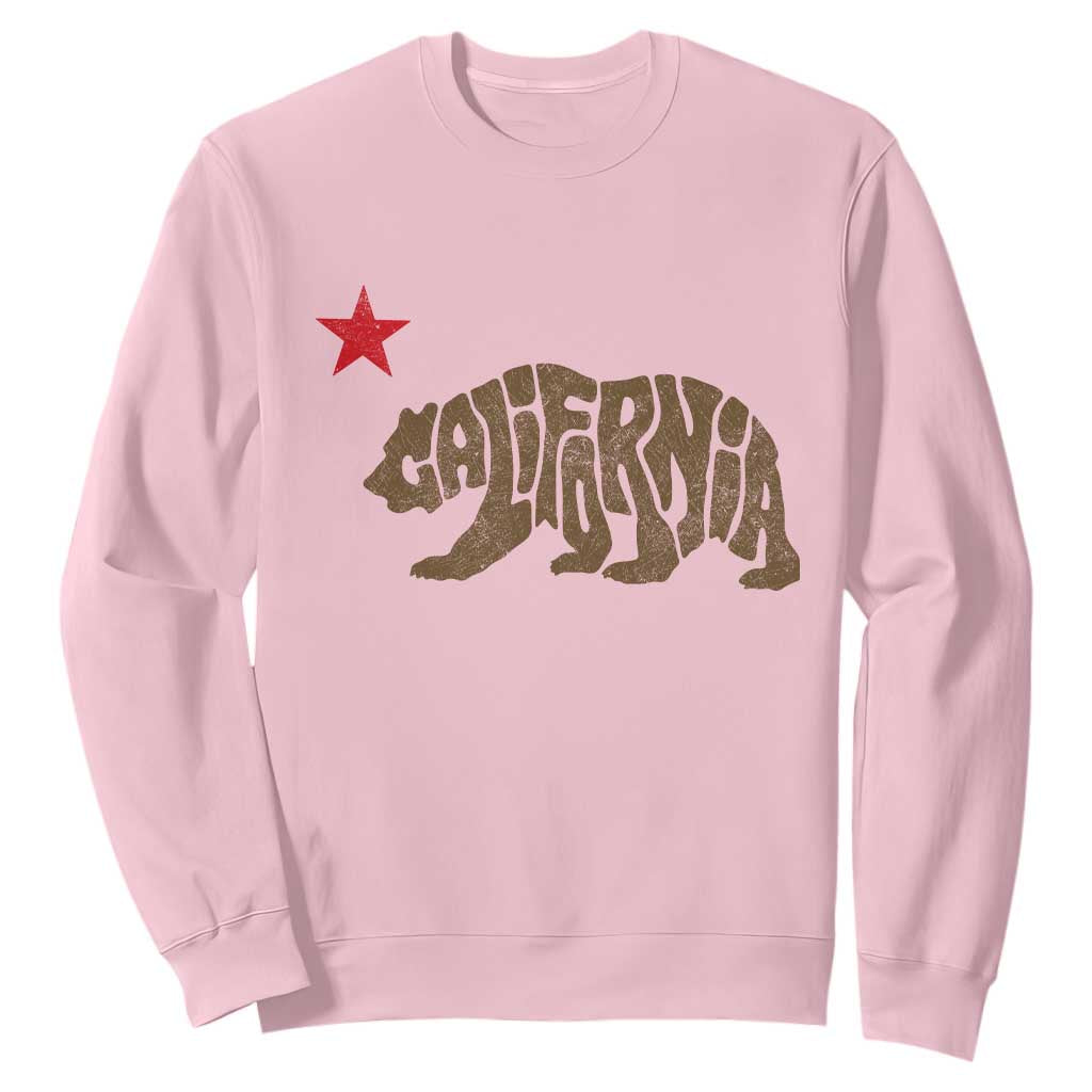 California The Golden State Bear Flag San Francisco Sweatshirt