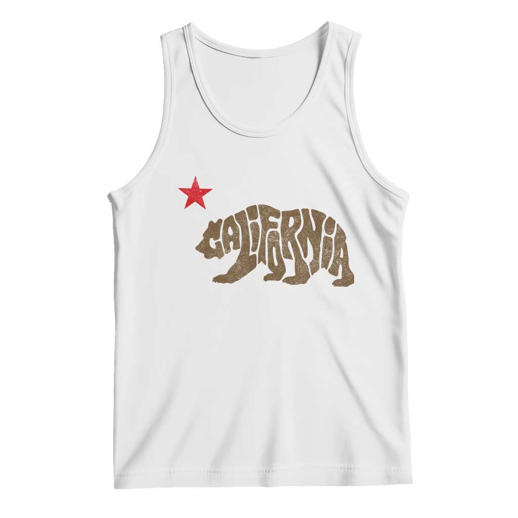 California The Golden State Bear Flag San Francisco Tank Top