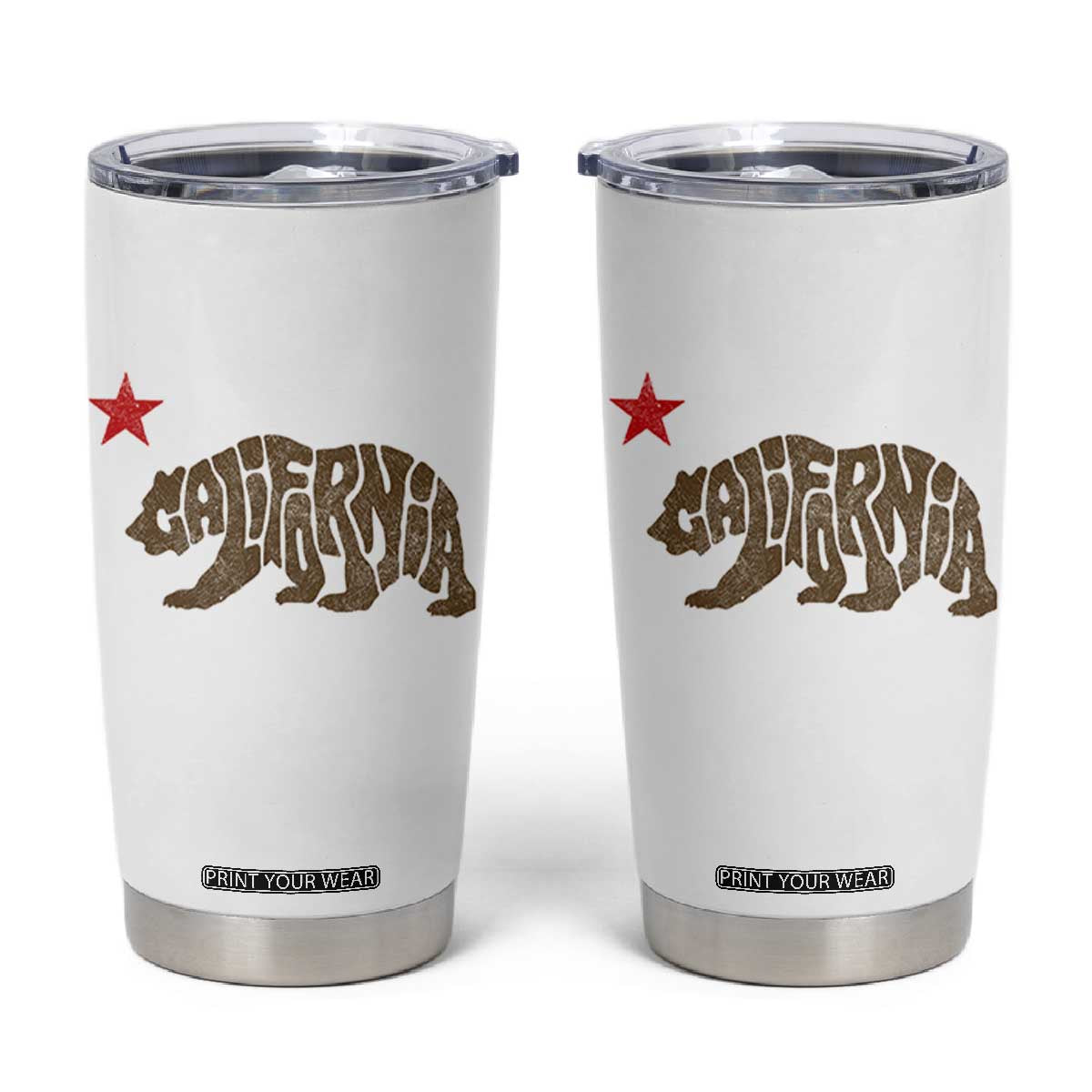 California The Golden State Bear Flag San Francisco Tumbler Cup