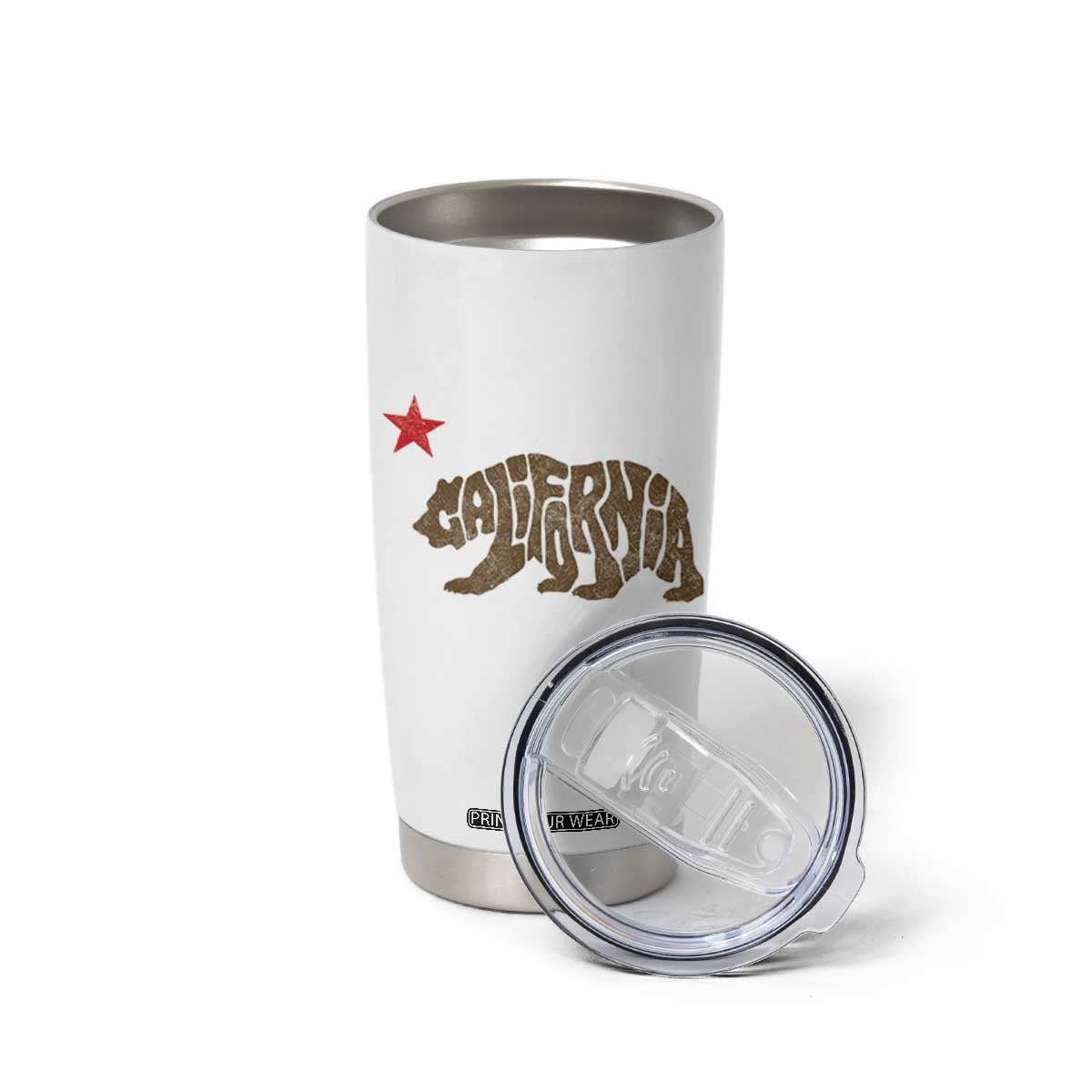 California The Golden State Bear Flag San Francisco Tumbler Cup