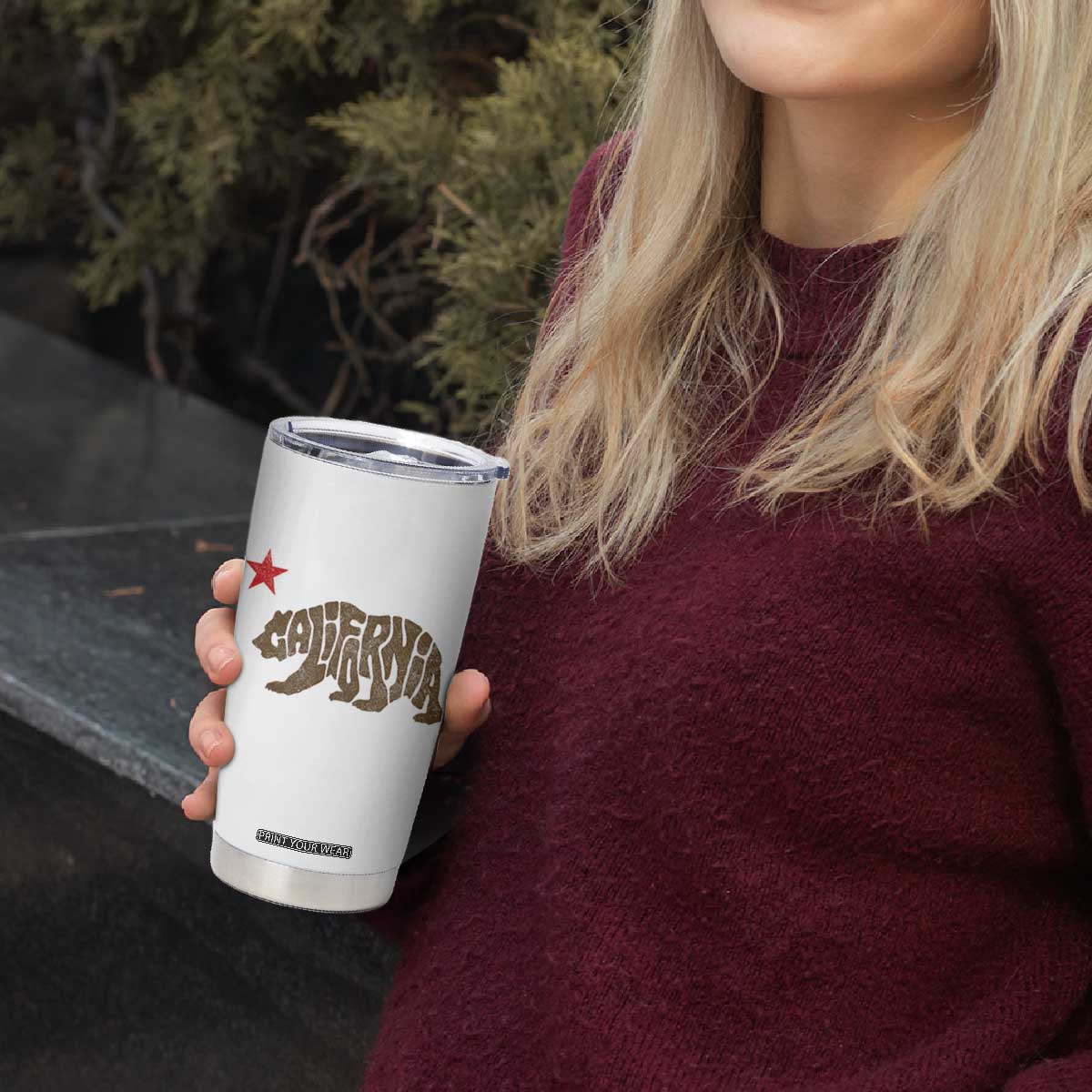 California The Golden State Bear Flag San Francisco Tumbler Cup