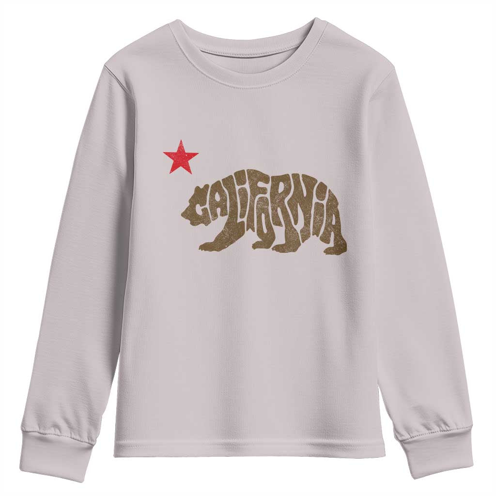 California The Golden State Bear Flag San Francisco Youth Sweatshirt