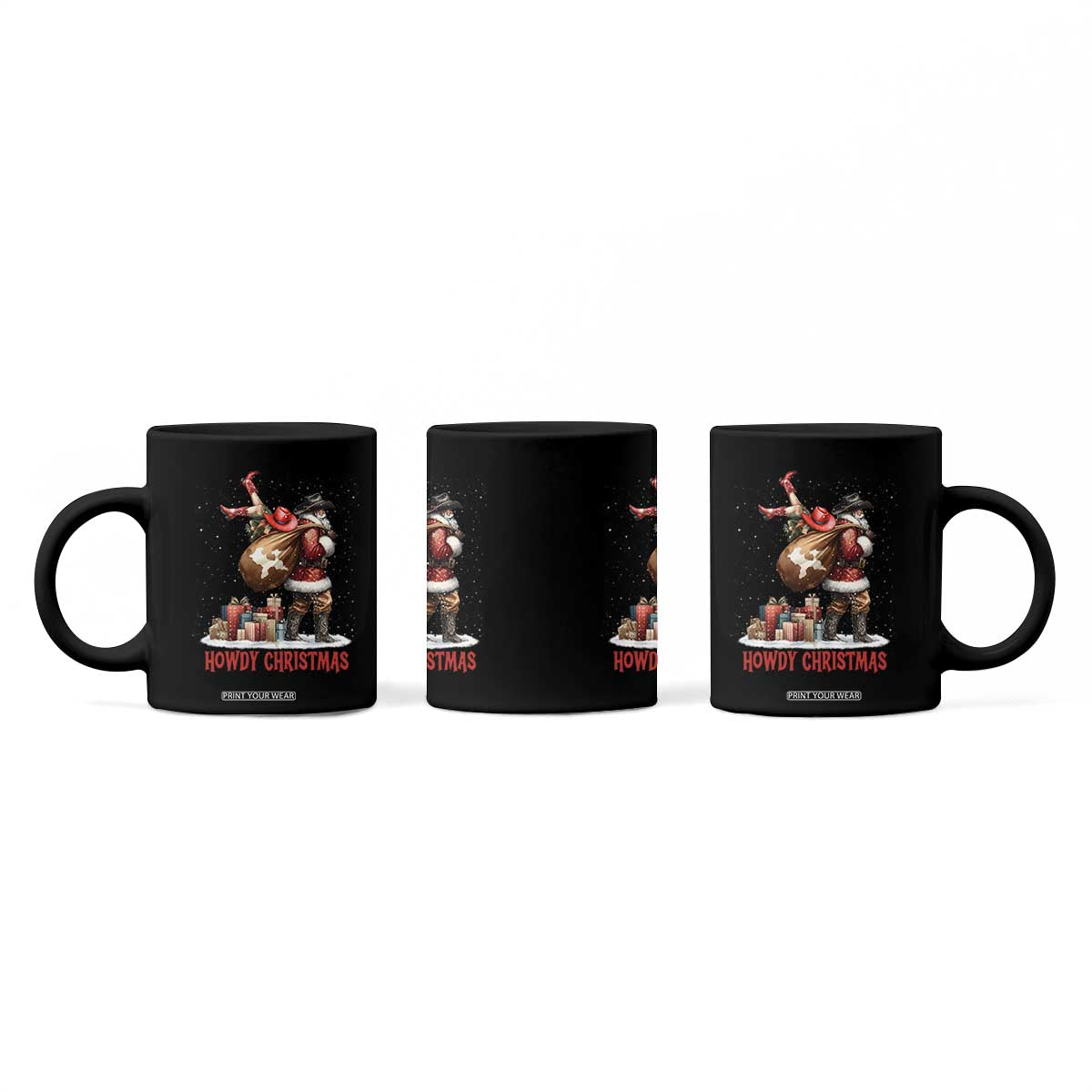 Cowboy Santa Christmas Coffee Mug Funny Western Xmas TS14 Print Your Wear
