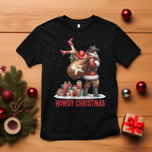 Cowboy Santa Christmas T Shirt Funny Western Xmas TS14 Black Print Your Wear