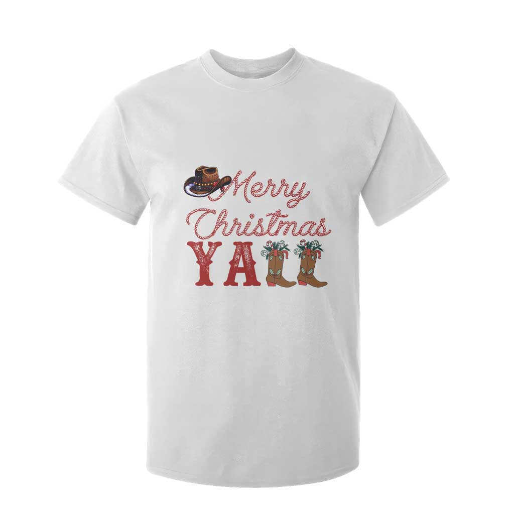 Western Cowboy Howdy T Shirt For Kid Merry Christmas Yall Cowgirl Boots Hat TS14 White Print Your Wear