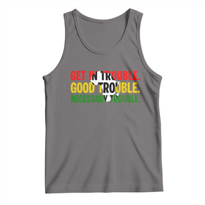 John Lewis Quote Affrican American Tank Top Get in Good Necessary Trouble TS14 Deep Heather Print Your Wear