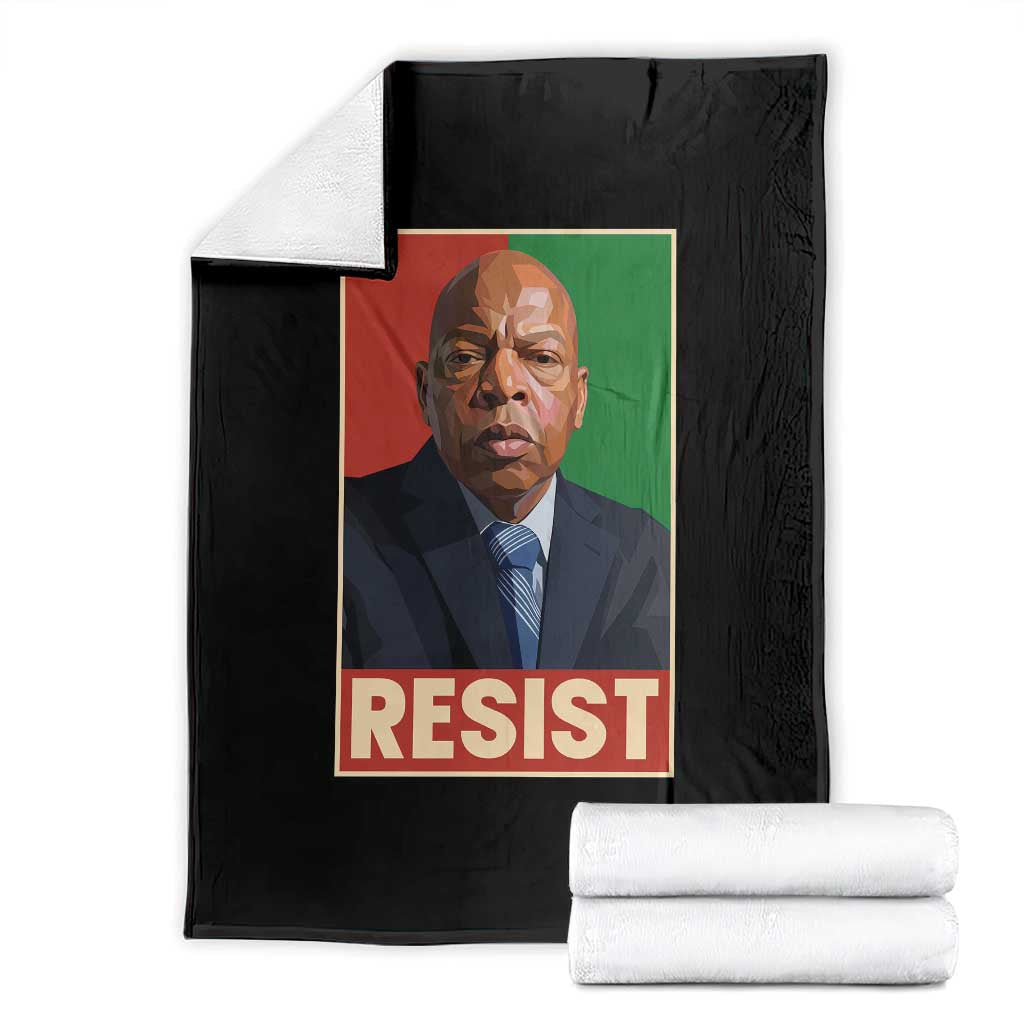 Resist Protest Civil Rights Throw Blanket John Lewis Black History TS14 Black Print Your Wear