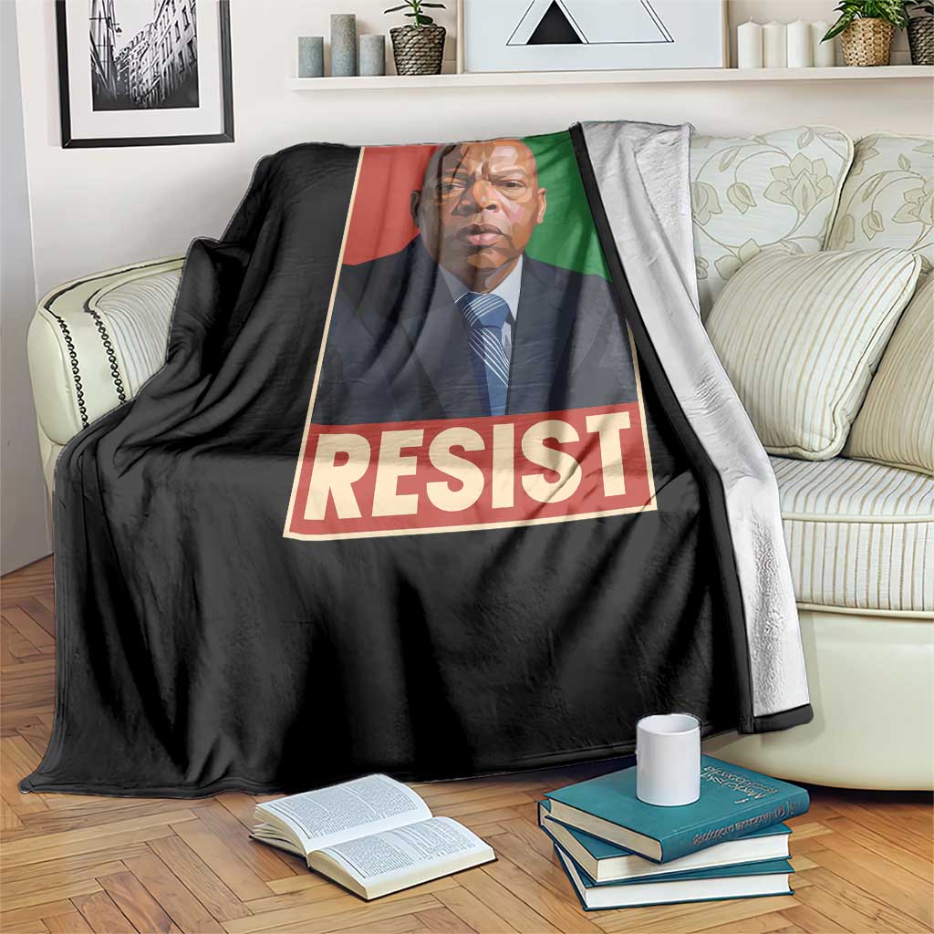 Resist Protest Civil Rights Throw Blanket John Lewis Black History TS14 Print Your Wear