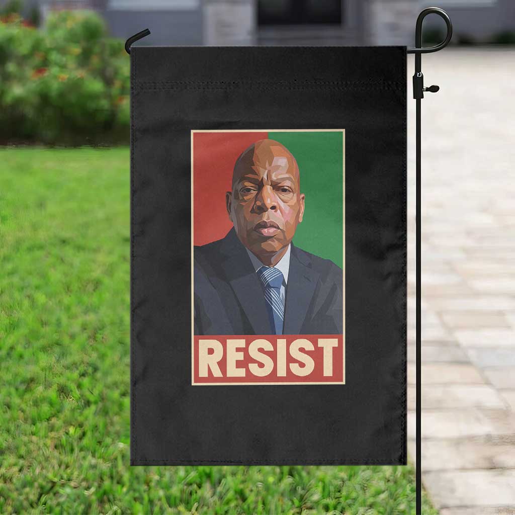 Resist Protest Civil Rights Garden Flag John Lewis Black History TS14 Print Your Wear