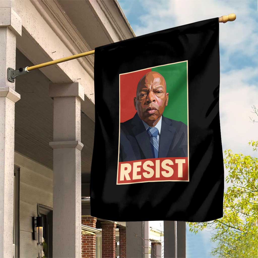 Resist Protest Civil Rights Garden Flag John Lewis Black History TS14 Print Your Wear