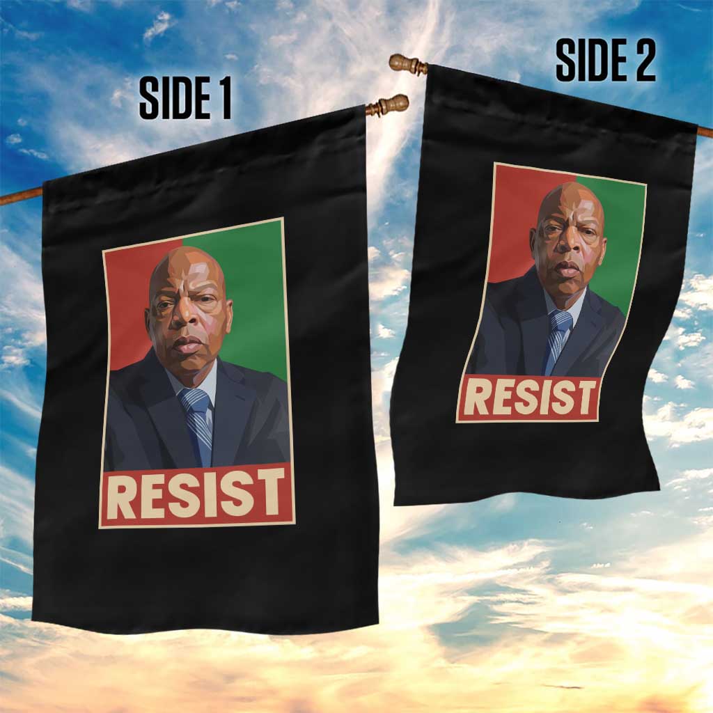 Resist Protest Civil Rights Garden Flag John Lewis Black History TS14 Print Your Wear