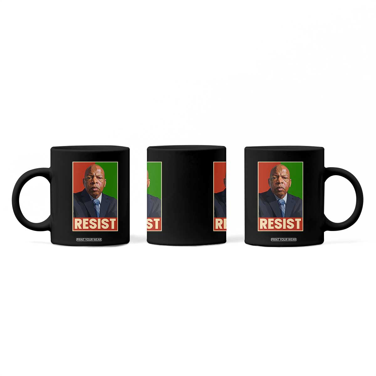 Resist Protest Civil Rights Coffee Mug John Lewis Black History TS14 Print Your Wear