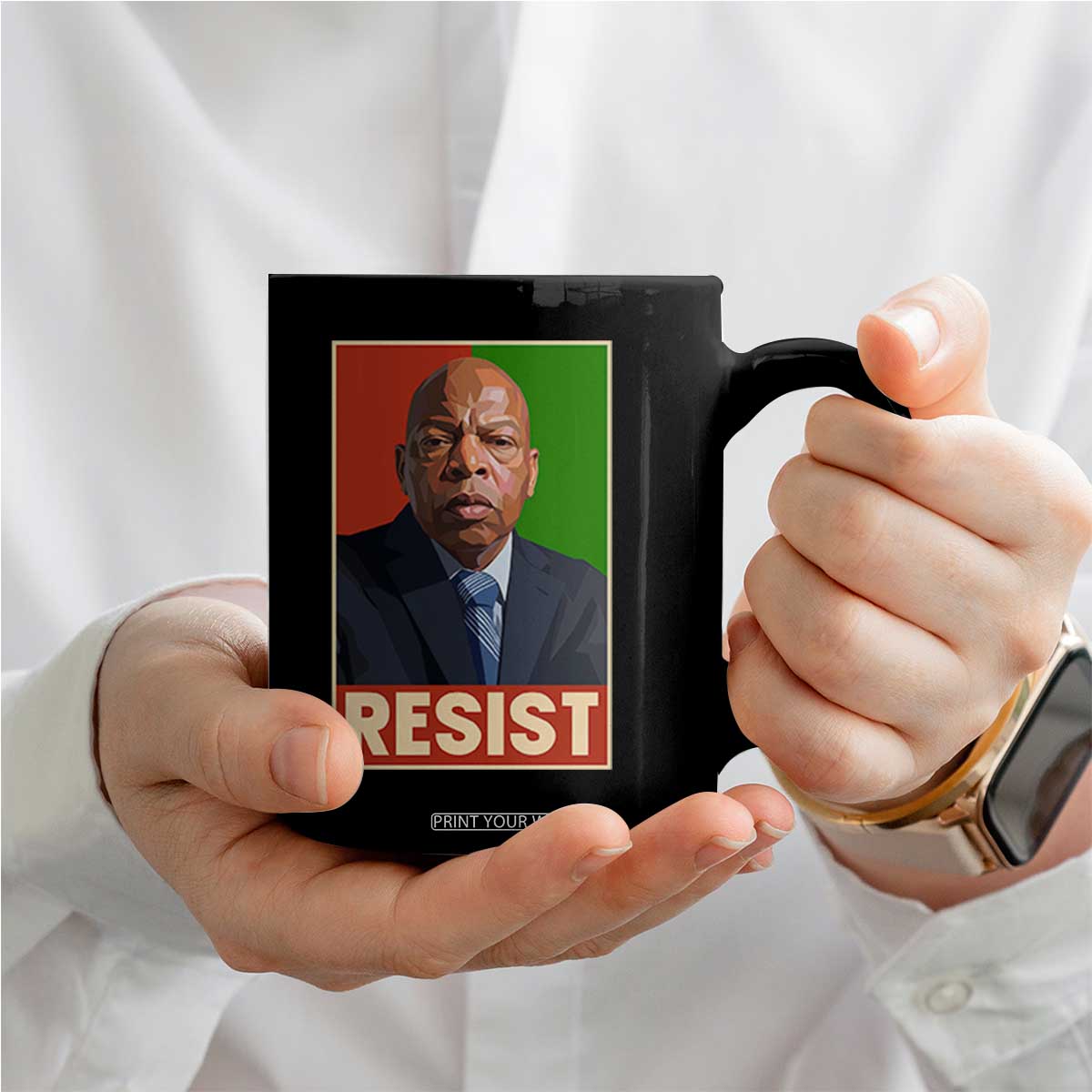 Resist Protest Civil Rights Coffee Mug John Lewis Black History TS14 Print Your Wear