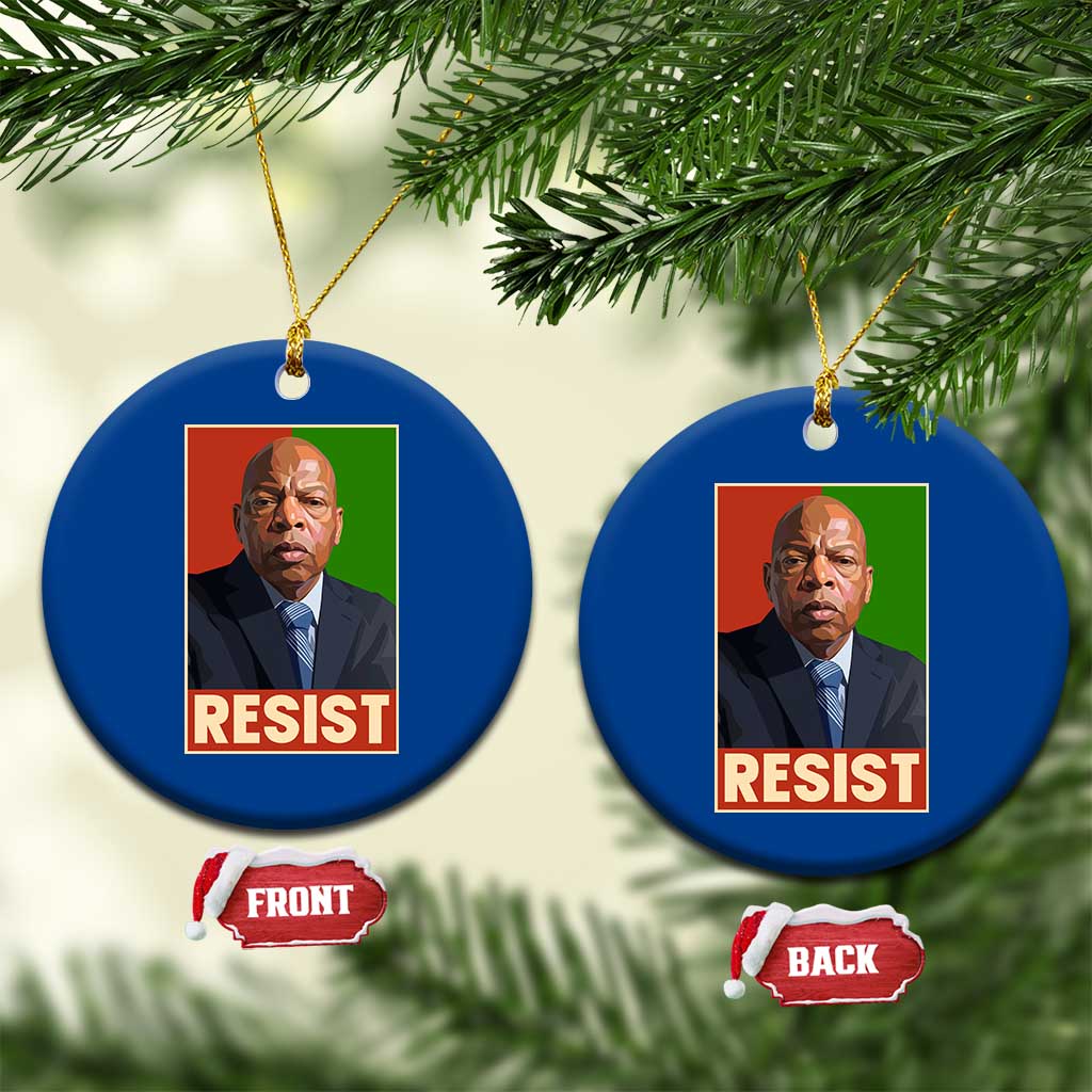 Resist Protest Civil Rights Ceramic Ornament John Lewis Black History TS14 1pc Blue Print Your Wear