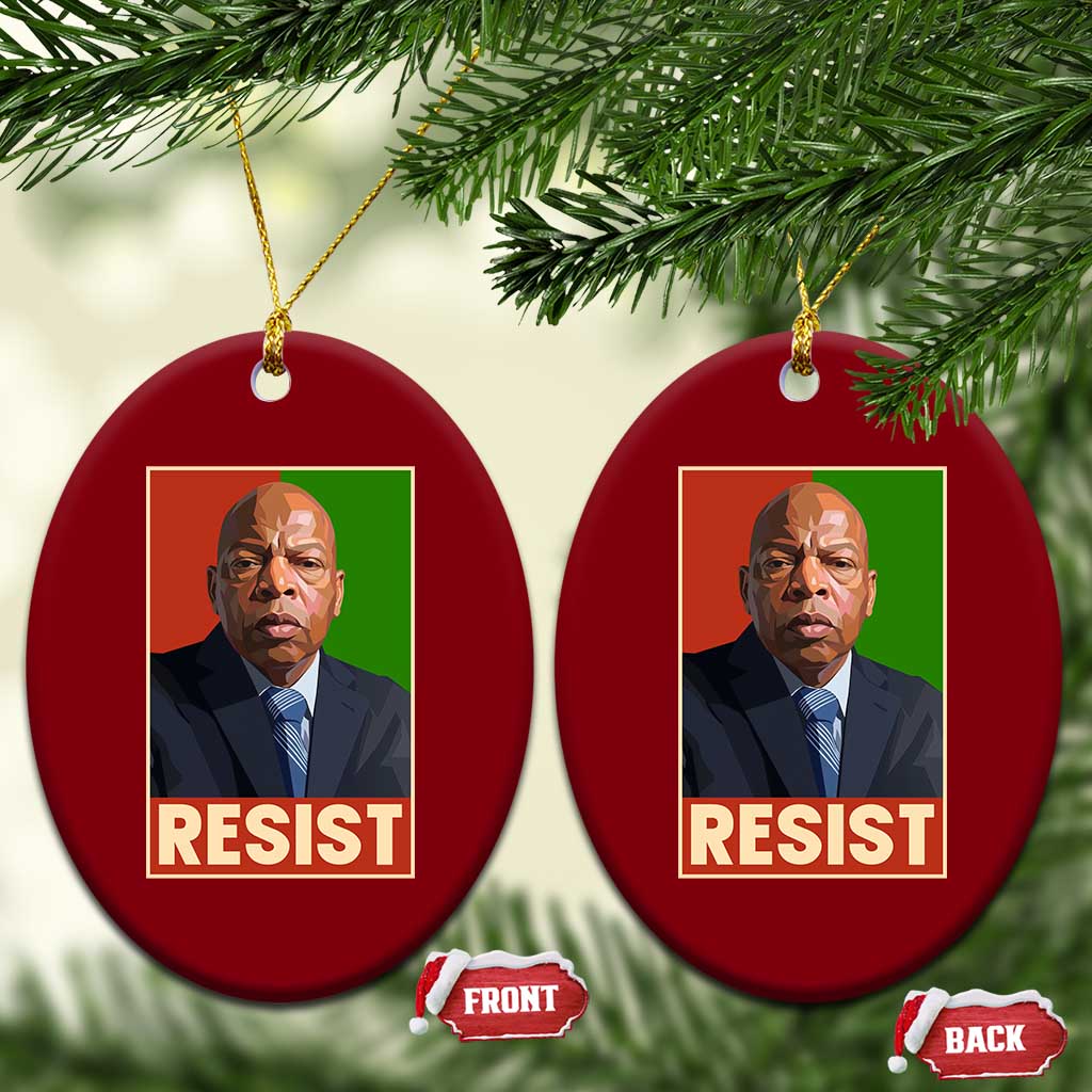 Resist Protest Civil Rights Ceramic Ornament John Lewis Black History TS14 Print Your Wear
