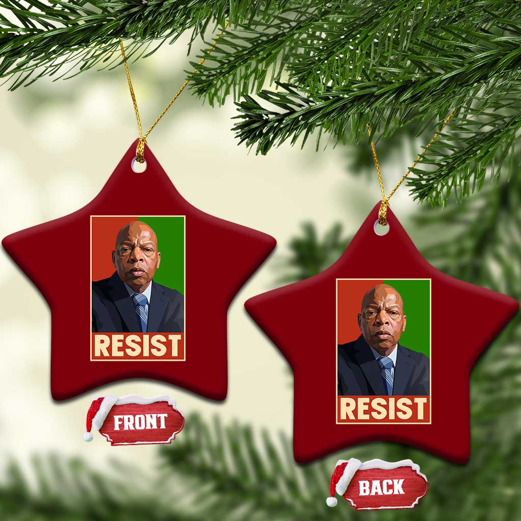 Resist Protest Civil Rights Ceramic Ornament John Lewis Black History TS14 Print Your Wear