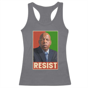 Resist Protest Civil Rights Racerback Tank Top John Lewis Black History TS14 Charcoal Print Your Wear