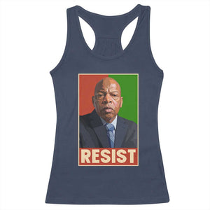Resist Protest Civil Rights Racerback Tank Top John Lewis Black History TS14 Navy Print Your Wear