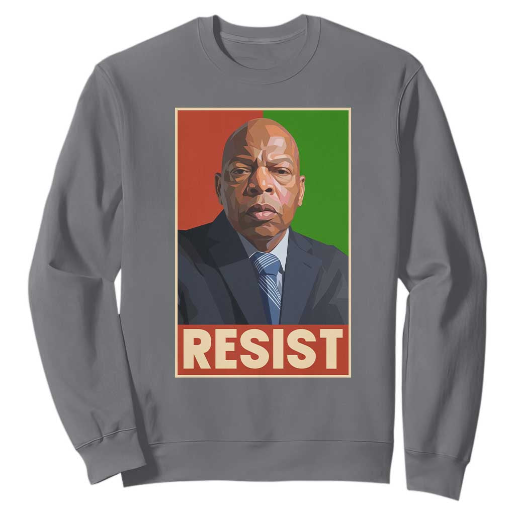 Resist Protest Civil Rights Sweatshirt John Lewis Black History TS14 Charcoal Print Your Wear