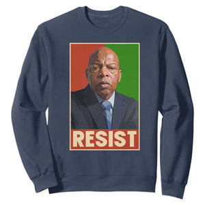 Resist Protest Civil Rights Sweatshirt John Lewis Black History TS14 Navy Print Your Wear