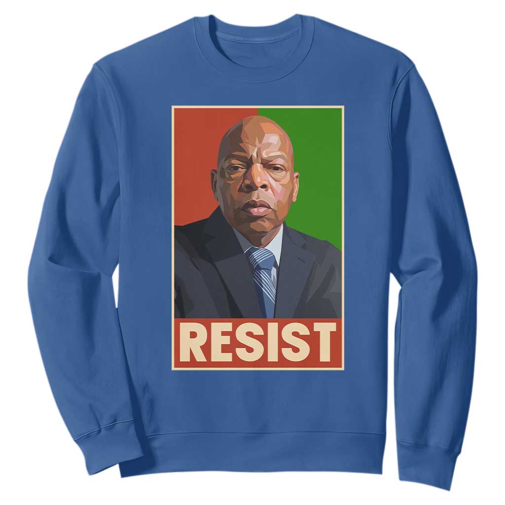 Resist Protest Civil Rights Sweatshirt John Lewis Black History TS14 Royal Blue Print Your Wear