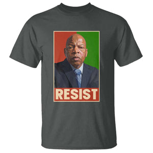 Resist Protest Civil Rights T Shirt John Lewis Black History TS14 Dark Heather Print Your Wear