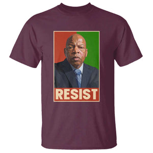Resist Protest Civil Rights T Shirt John Lewis Black History TS14 Maroon Print Your Wear