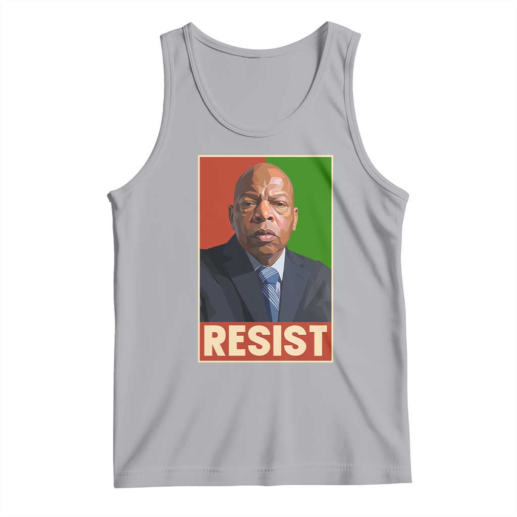 Resist Protest Civil Rights Tank Top John Lewis Black History TS14 Athletic Heather Print Your Wear