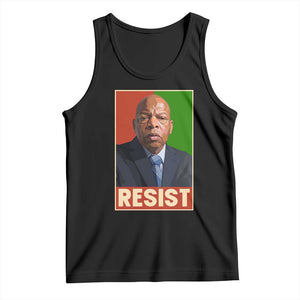 Resist Protest Civil Rights Tank Top John Lewis Black History TS14 Black Print Your Wear