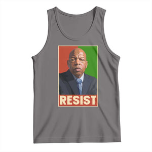 Resist Protest Civil Rights Tank Top John Lewis Black History TS14 Deep Heather Print Your Wear