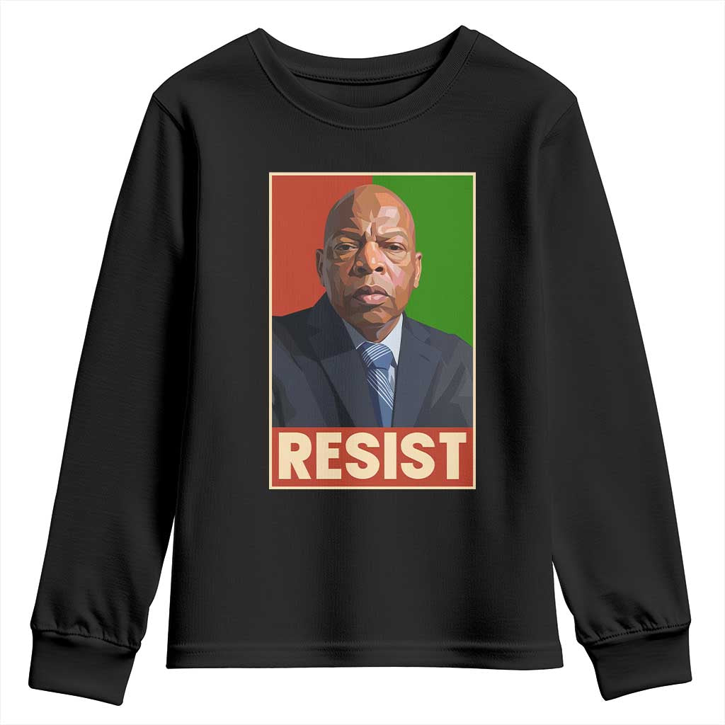 Resist Protest Civil Rights Youth Sweatshirt John Lewis Black History TS14 Black Print Your Wear