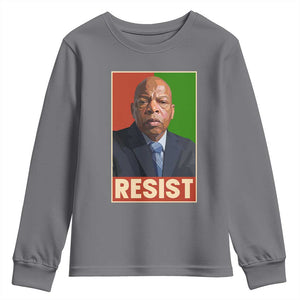 Resist Protest Civil Rights Youth Sweatshirt John Lewis Black History TS14 Charcoal Print Your Wear