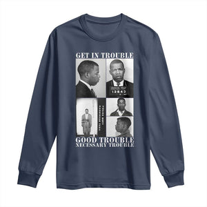 John Lewis Affrican American Long Sleeve Shirt Get in Good Necessary Trouble TS14 Navy Print Your Wear
