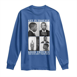 John Lewis Affrican American Long Sleeve Shirt Get in Good Necessary Trouble TS14 Royal Blue Print Your Wear
