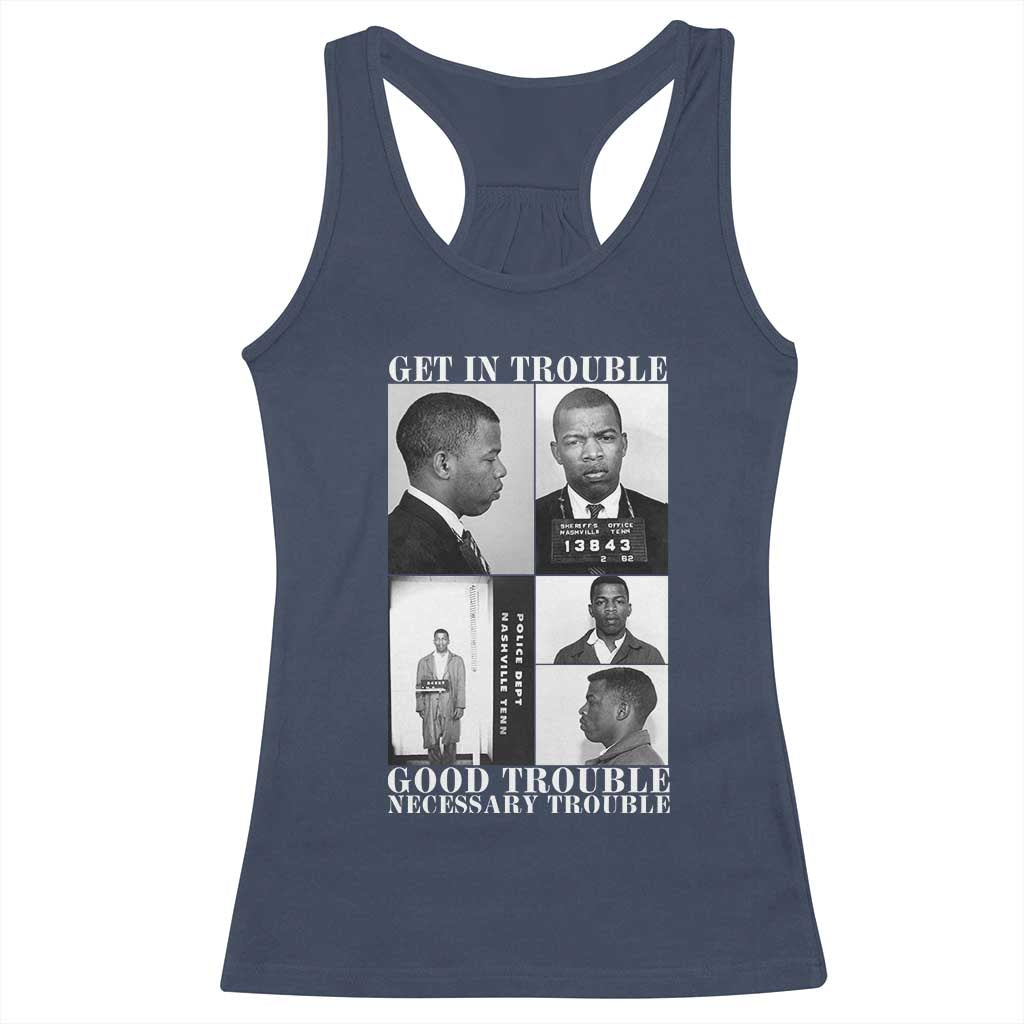 John Lewis Affrican American Racerback Tank Top Get in Good Necessary Trouble TS14 Navy Print Your Wear