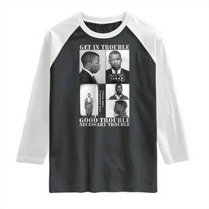 John Lewis Affrican American Raglan Shirt Get in Good Necessary Trouble TS14 Black White Print Your Wear
