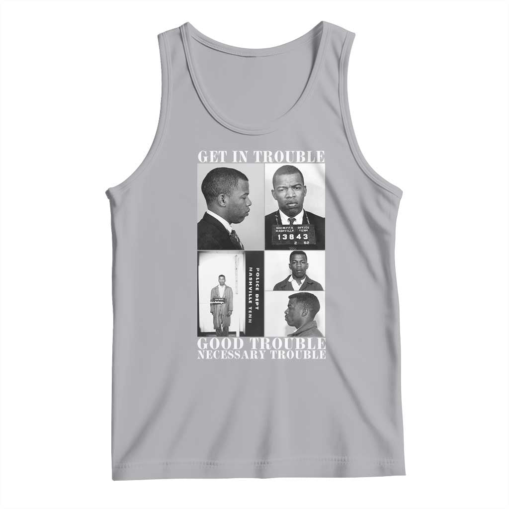 John Lewis Affrican American Tank Top Get in Good Necessary Trouble TS14 Athletic Heather Print Your Wear