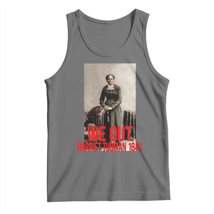 Harriet Tubman Quote Tank Top Black Woman History TS14 Black Heather Print Your Wear