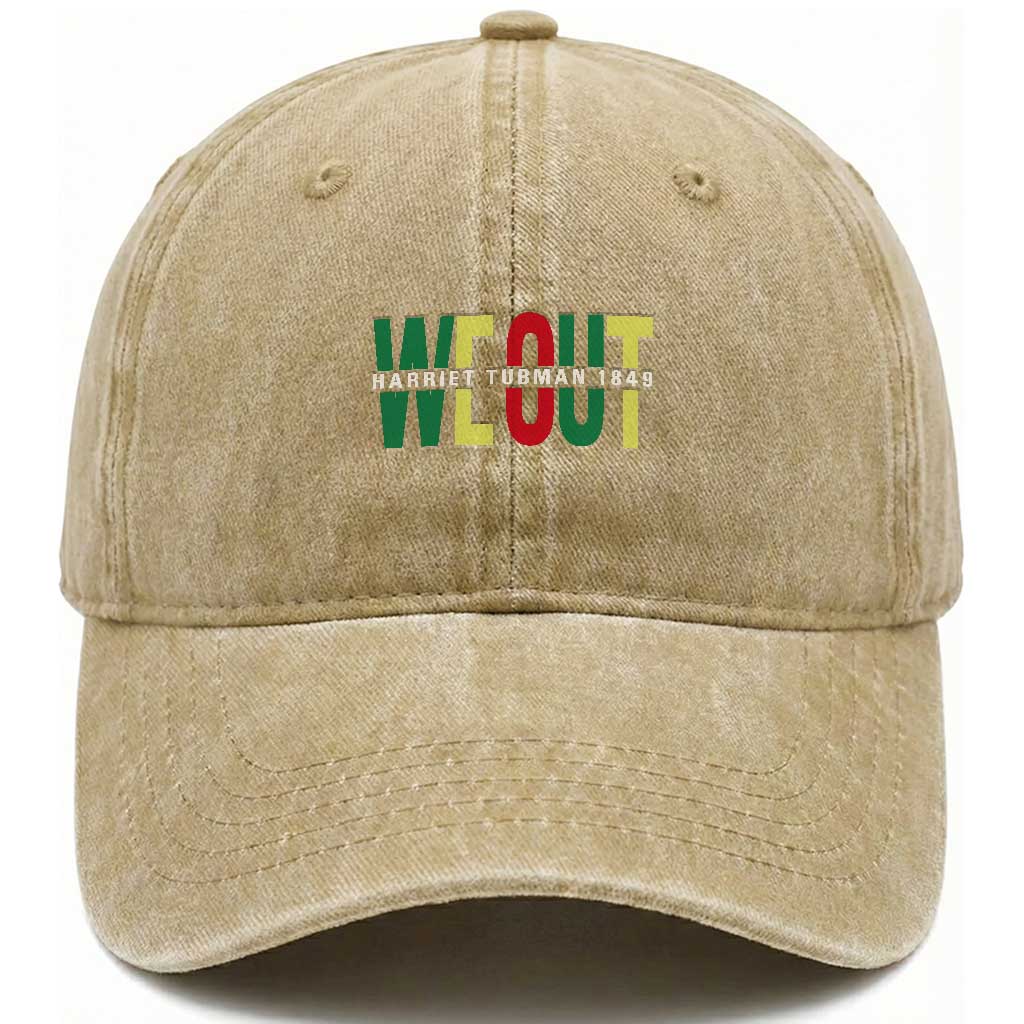 Harriet Tubman Quote Washed Cotton Baseball Cap Black Woman American History Activist TS14 Washed Cap Universal Fit Khaki Print Your Wear