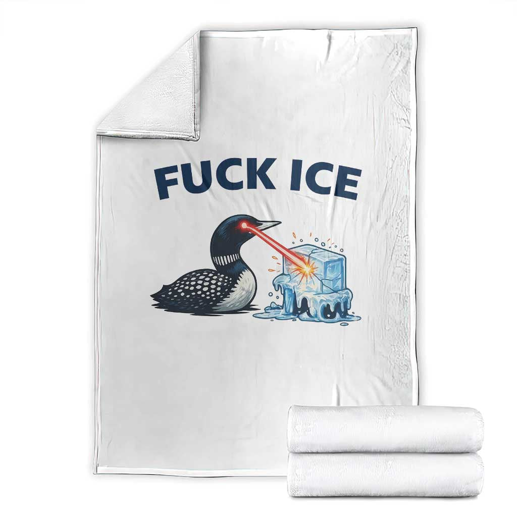Minnesota Anti ICE Immigration Protest Ladies Throw Blanket Fuck Ice TS14 White Print Your Wear